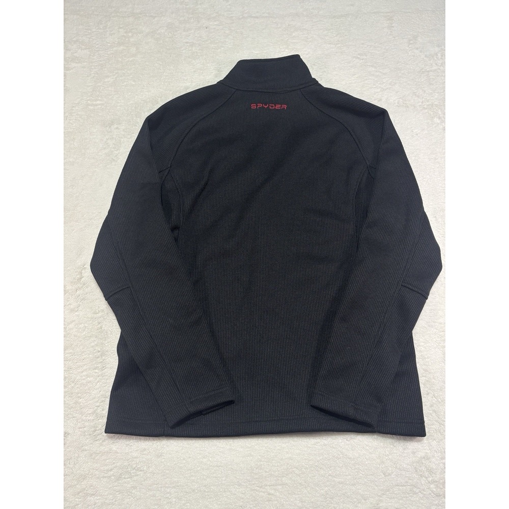 Spyder Full Zip Jacket Mens XL Black Red Fleece Lined Outdoor Warm Logo - Picture 12 of 13